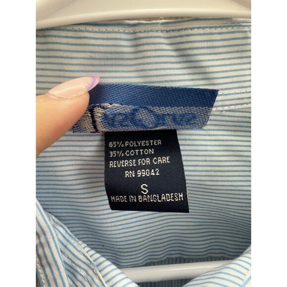 Las Olas Womens Shirt Size Small Stripped Long Sleeve Button Up Beach Theme - Picture 5 of 14